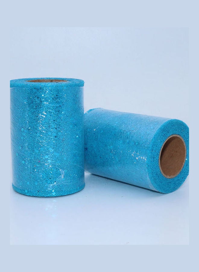 Generic - Glitter Sequin Net Fabric Tulle Spool Rolls Weddings Party Tutu Costume Decor Light Blue - Image 1