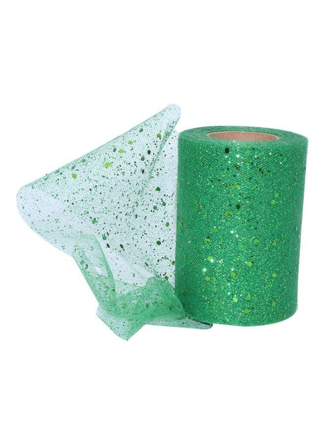 Generic Glitter Sequin Net Fabric Tulle Spool Rolls Weddings Party Tutu Costume Decor Green  - Image 1
