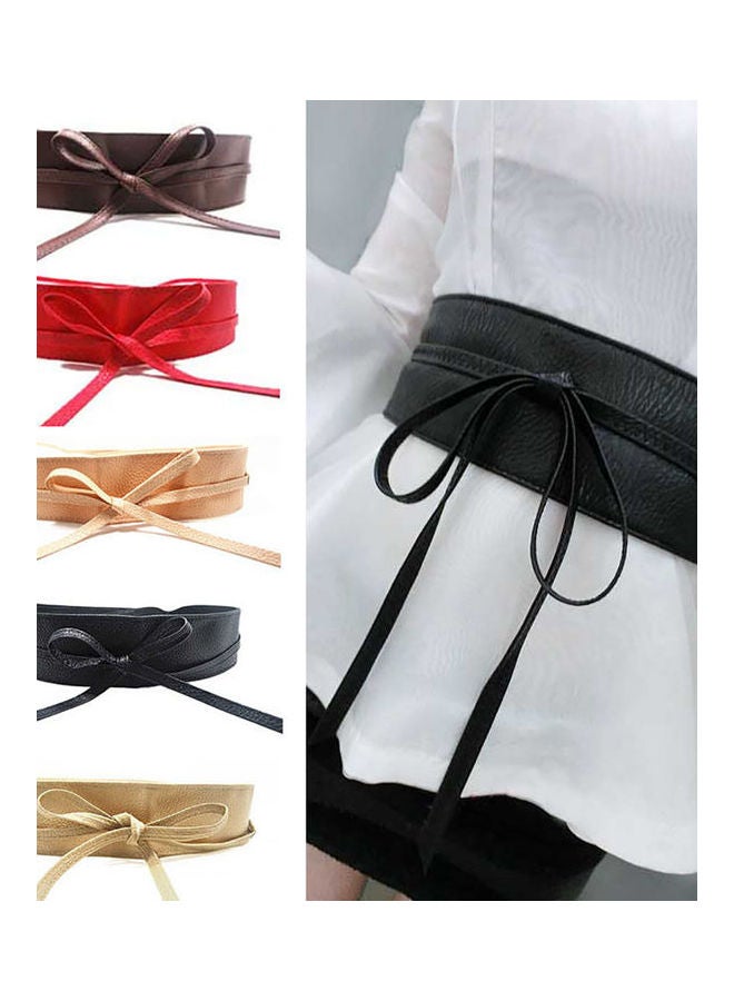 حزام أنيق مزين بعقدة فيونكة أبيض - Image 3
