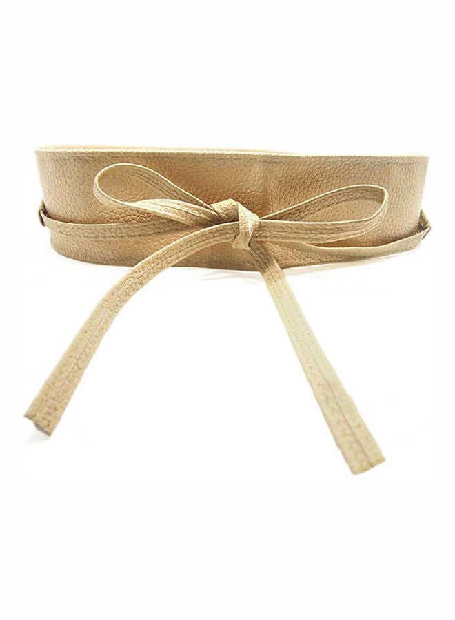 Fashionable Bowknot Belt Beige