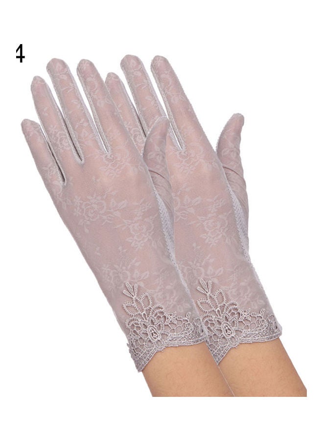 Generic Pair Of UV Protection Non-Slip Gloves Grey  - Image 1