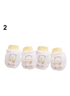 Pair Of 2 Cute Cartoon Baby Soft Gloves Yellow/White - v1604681993/N41794870V_1