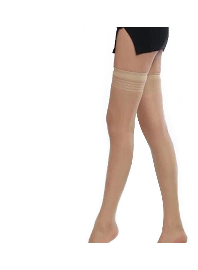 Pair Of Ultrathin Stockings Beige
