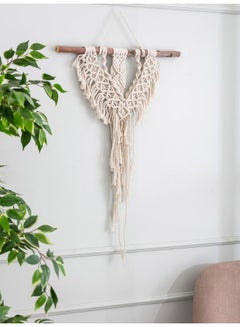 Decorative Wall Macrame Beige 37 x 72cm
