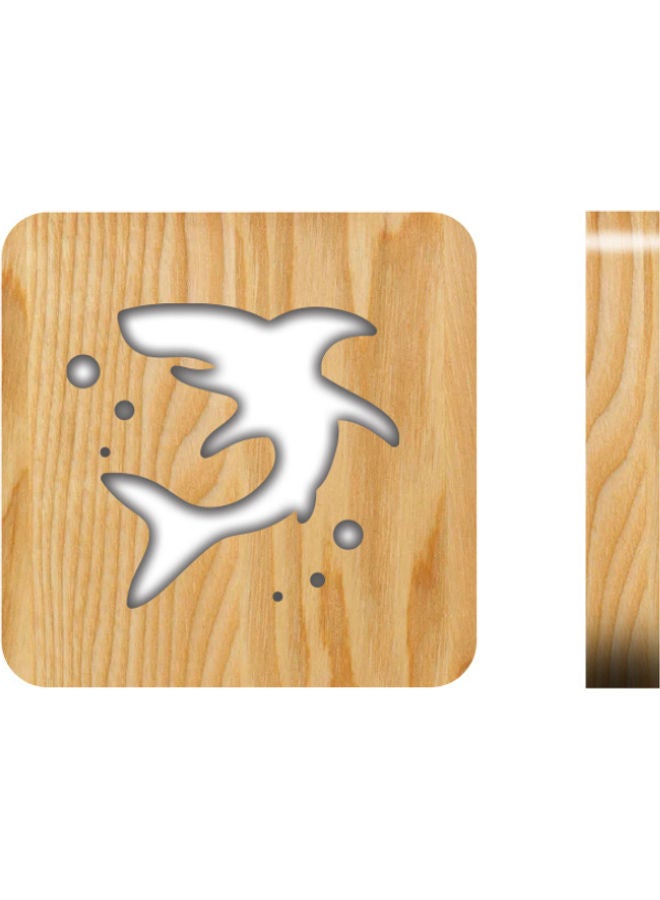 Beauenty 3D Shark Design Table Lamp Beige 19 x 19cm - Image 1