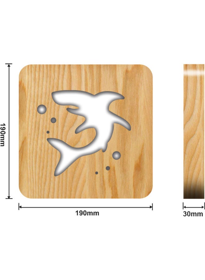 Beauenty 3D Shark Design Table Lamp Beige 19 x 19cm - Image 2