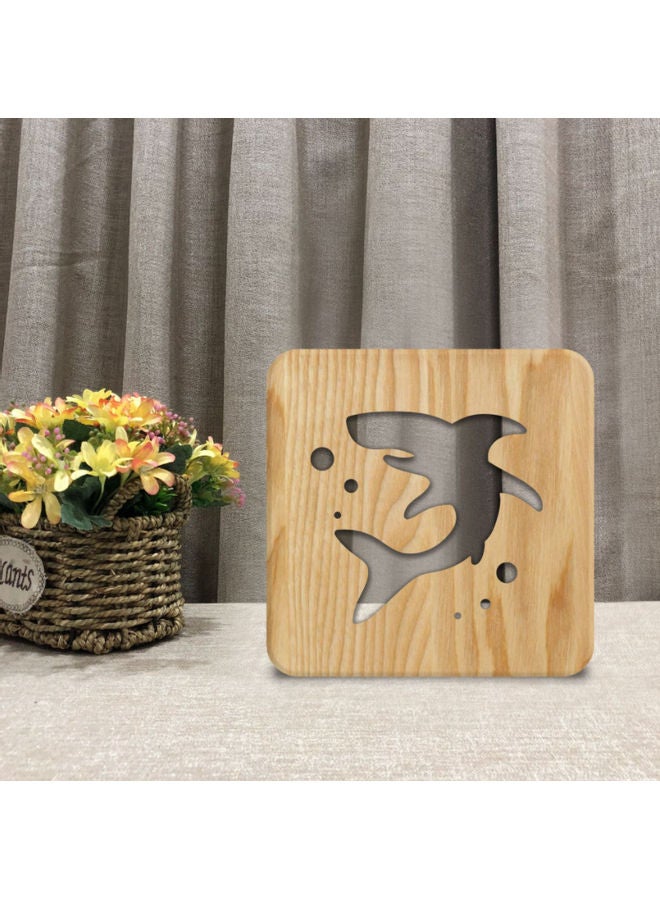 Beauenty 3D Shark Design Table Lamp Beige 19 x 19cm - Image 3