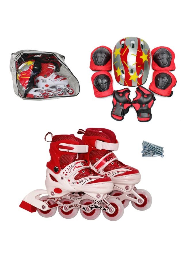 Skate Shoes Helmet Kneepads Gloves Skating Accessories Set For Children S  - Image 1