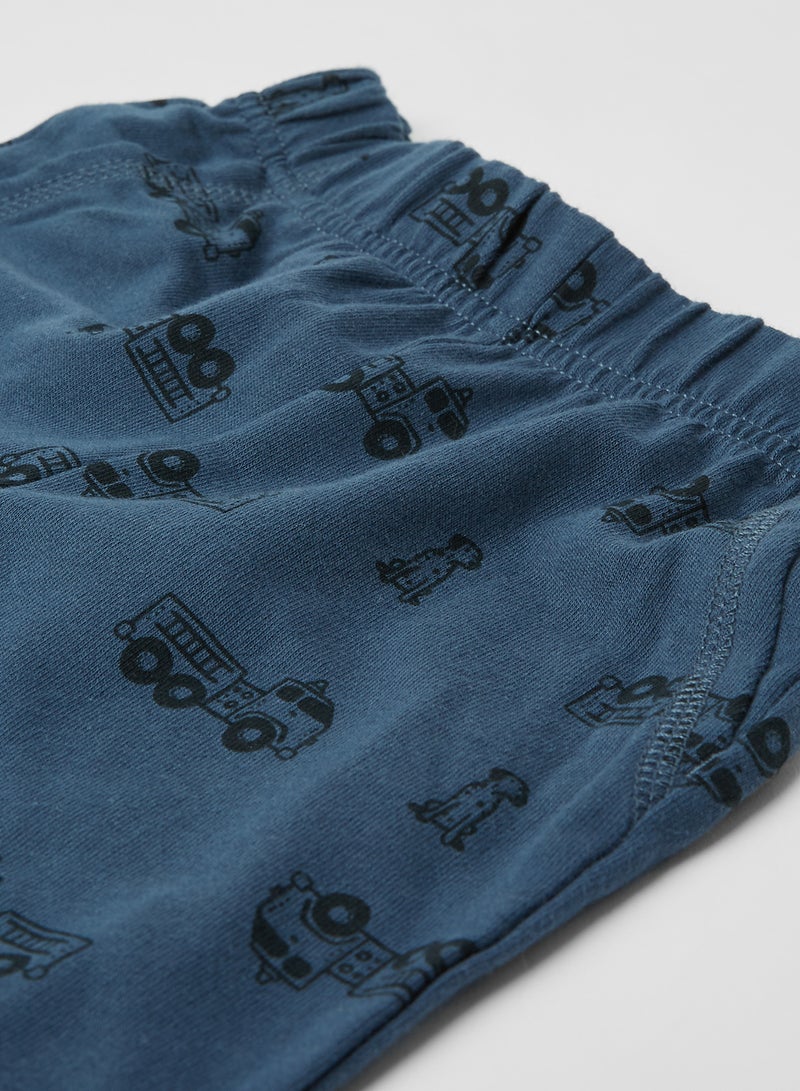 carter's 2 Pack Dalmatian Jersey T-Shirt And Firetruck Shorts Set Multicolour  - Image 5