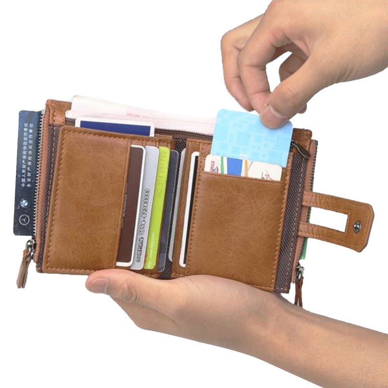 baellerry - Casual Leather Card Wallet Coffee - Image 1