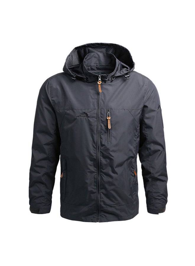 2020 mountaineering stormsuit windbreaker Men's outdoor sports jacket grey