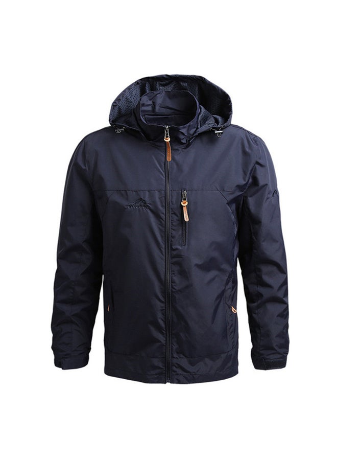 2020 mountaineering stormsuit windbreaker Men's outdoor sports jacket Dark blue - Image 1