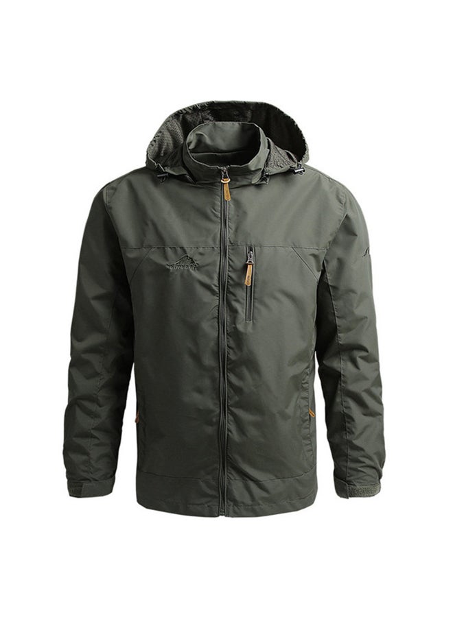 2020 mountaineering stormsuit windbreaker Men's outdoor sports jacket Army green - Image 1