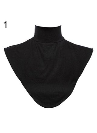 Solid False Collar Hijab Black - v1604694910/N41534323V_1