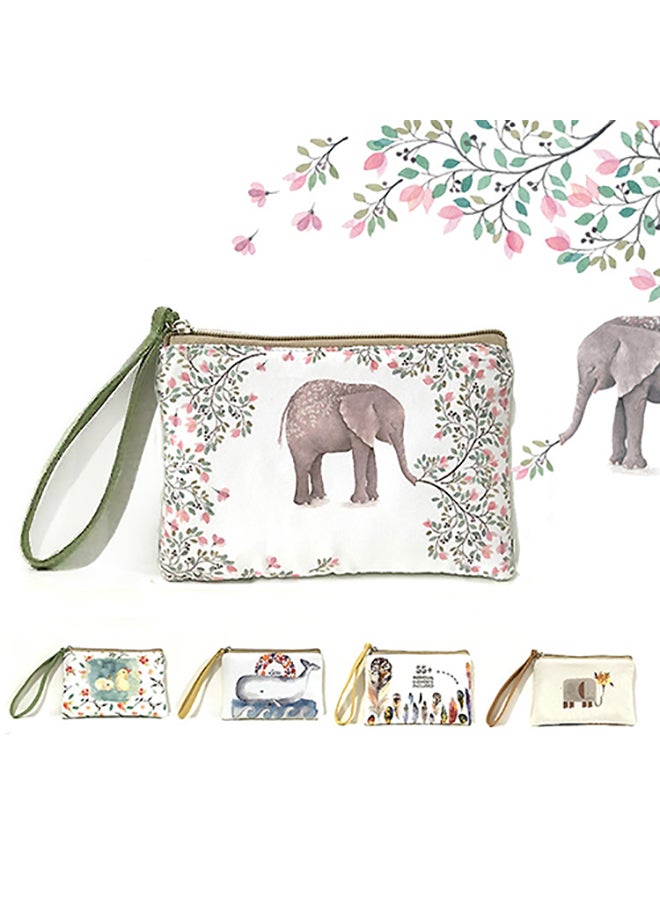 Women Mini Cute Elephant Elk Whale Cat Printed Handbag Coin Purse Phone Bag 5#  - Image 2