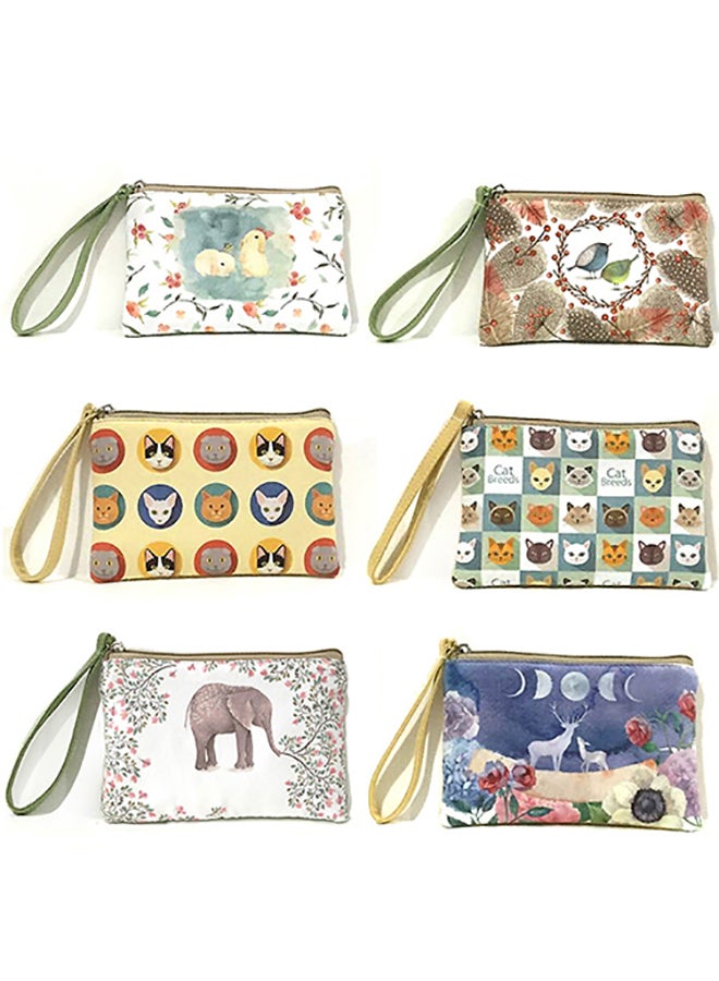 Women Mini Cute Elephant Elk Whale Cat Printed Handbag Coin Purse Phone Bag 5#  - Image 5