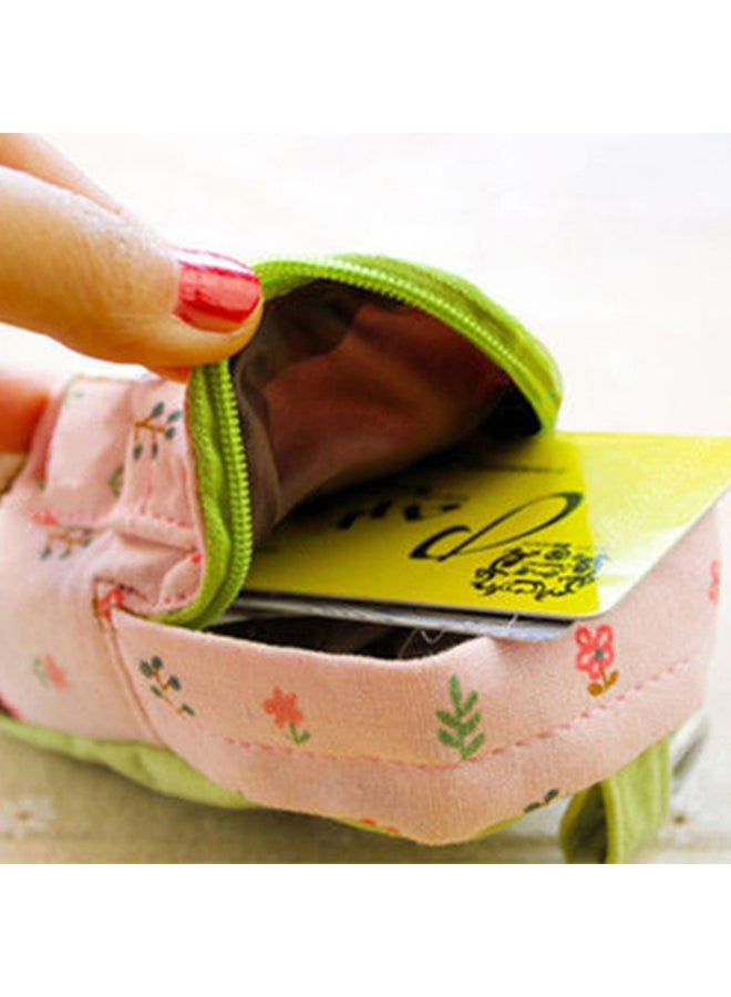 Canvas Case Coin Card Backpack Flower Purse Zipper Bag Pouch Small Wallet Beige - Image 5