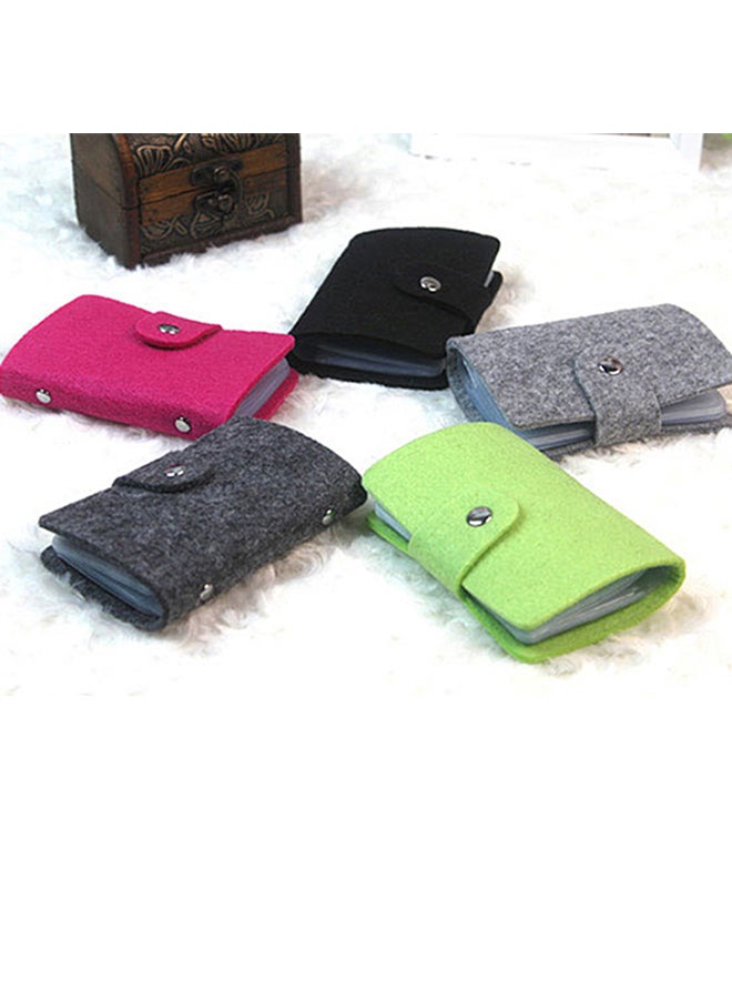 Vintage Women's Men's ID Credit Card Button Case Holder Wallet Organizer Gift Dark Grey - Image 4