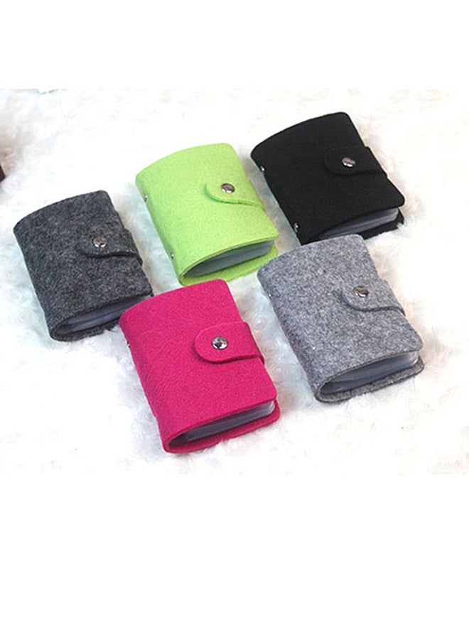 Vintage Women's Men's ID Credit Card Button Case Holder Wallet Organizer Gift Light Grey - Image 3