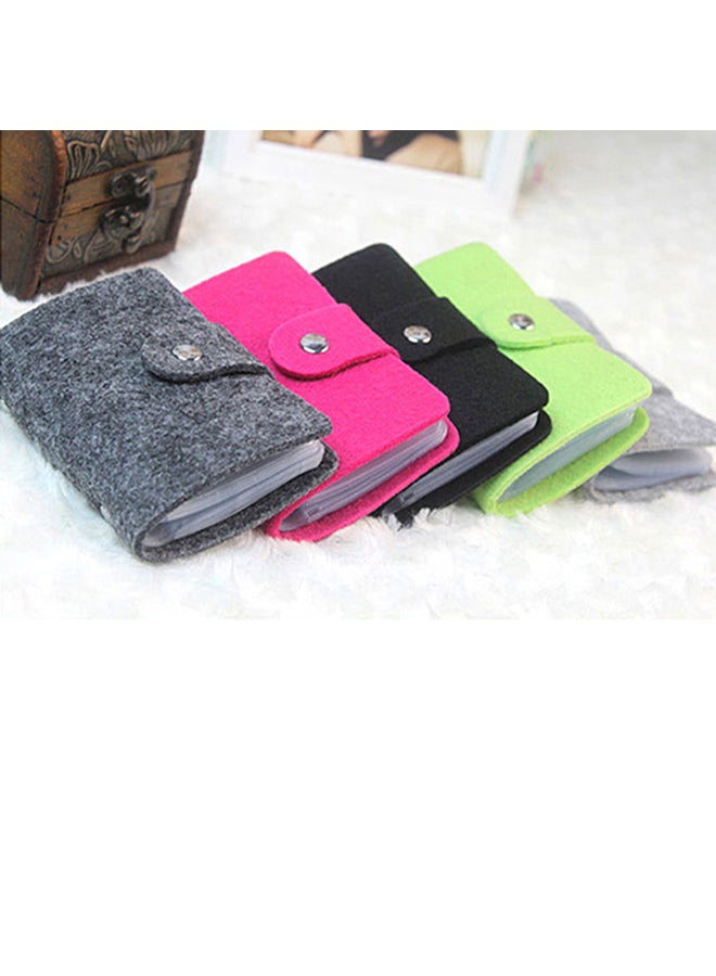 Vintage Women's Men's ID Credit Card Button Case Holder Wallet Organizer Gift Dark Grey - Image 5