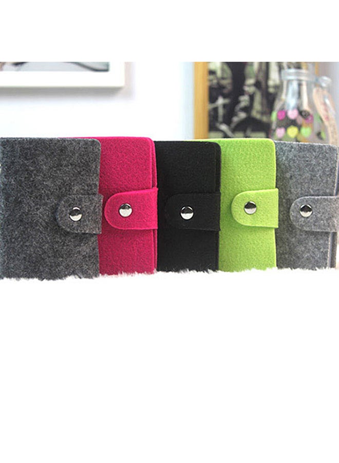 Vintage Women's Men's ID Credit Card Button Case Holder Wallet Organizer Gift Light Grey - Image 1