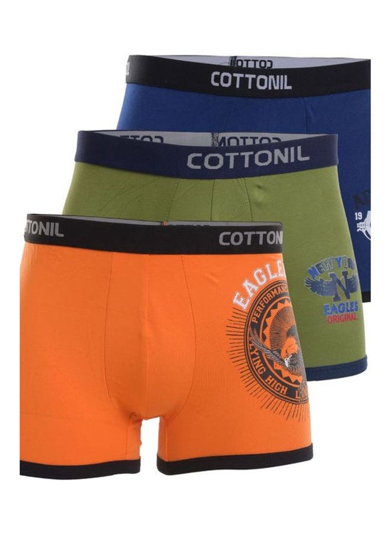 COTTONIL 3-Piece Printed Cotton Boxer Set Multicolor  - Image 1