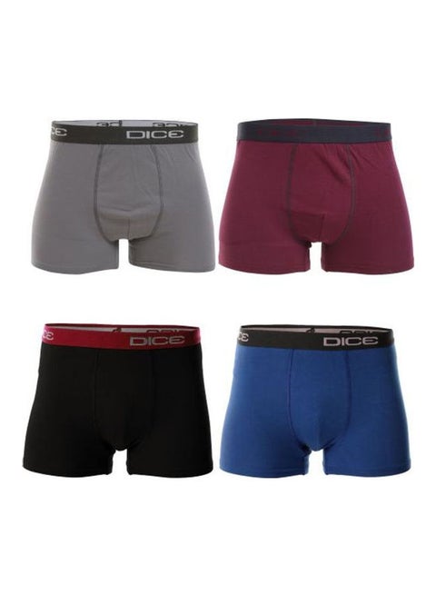 4-Piece Cotton Boxers Underware Set Multicolor