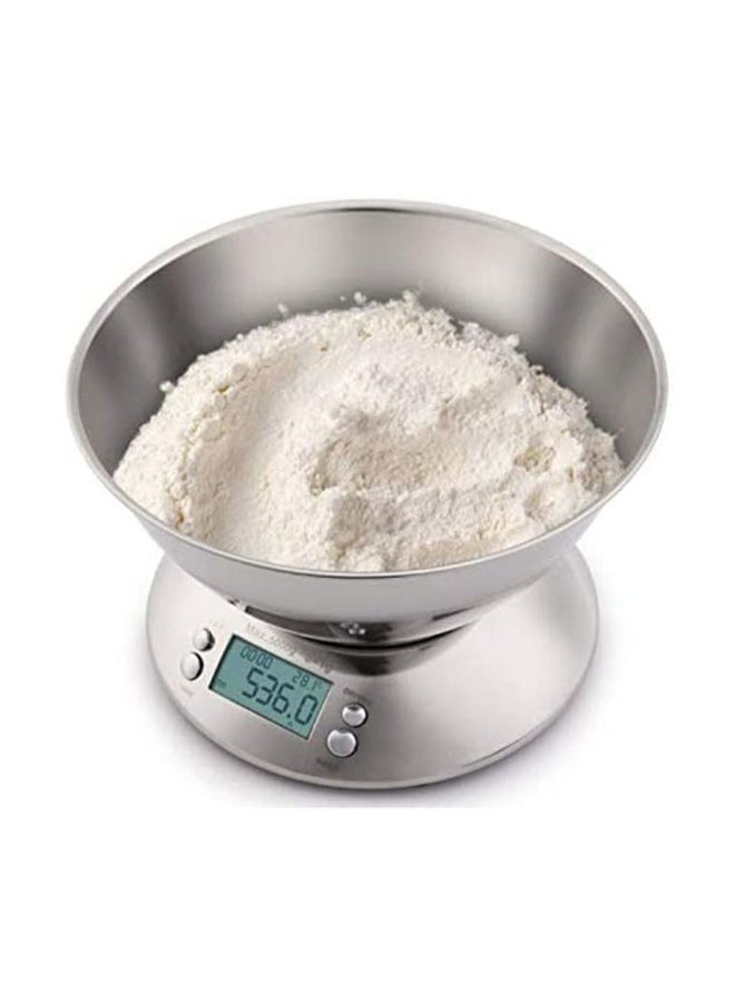 Generic - Stainless Steel Food Bakery Digital Scale With Bowl Silver - Image 1