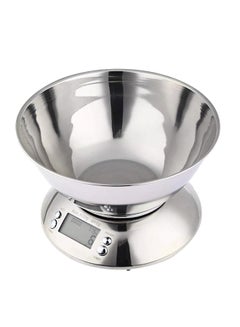 Stainless Steel Food Bakery Digital Scale With Bowl Silver