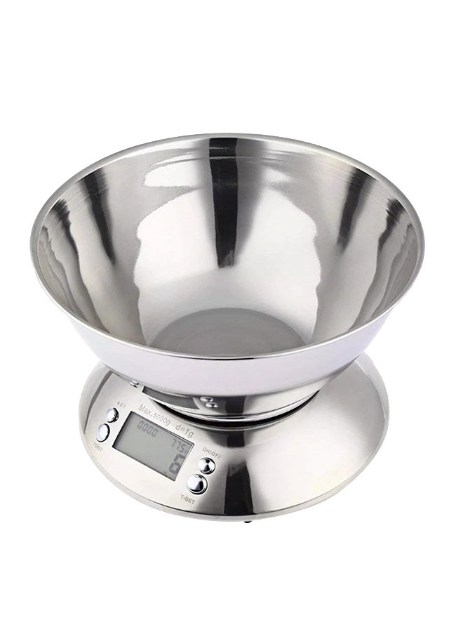 Generic - Stainless Steel Food Bakery Digital Scale With Bowl Silver - Image 1