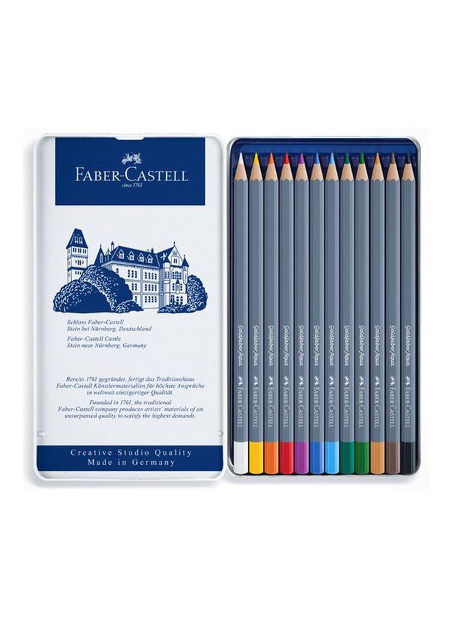 FABER-CASTELL - 12-Piece Gold Faber Aqua Pencil Multicolour - Image 1