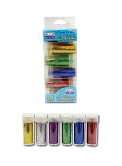LEENO 6-Piece Multicolor Glitter Powder Gold/Green/Blue 