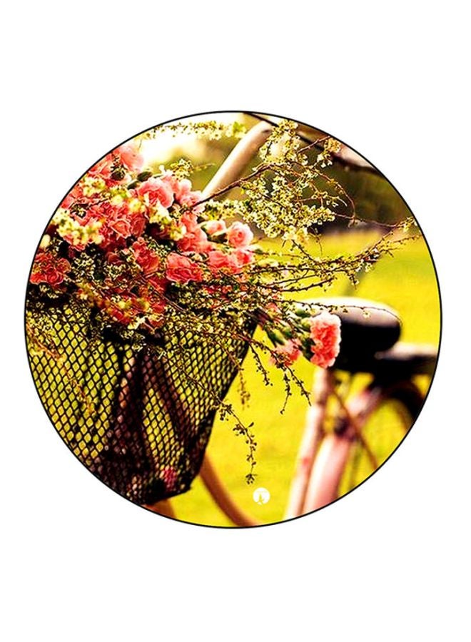 BP Flowers Printed Round Mousepad Multicolour