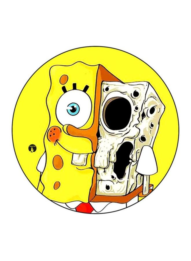 Spongebob Printed Round Mousepad Yellow/White/Black