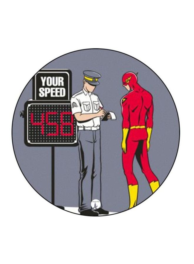 BP The Flash Printed Round Mousepad Grey/Red/Black