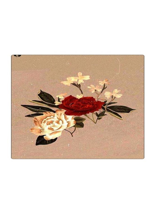 BP Roses Printed Anti-Slip Mousepad Brown/Red/Black - Image 1