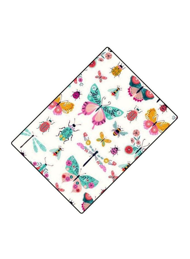 BP Butterfly Printed Anti-Slip Square Mousepad White/Blue/Yellow - Image 2