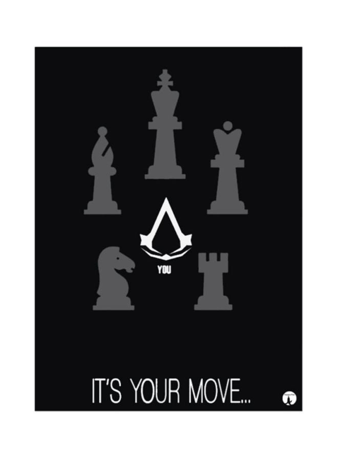 BP Assassin's Creed Logo Printed Mousepad Black/Grey/White