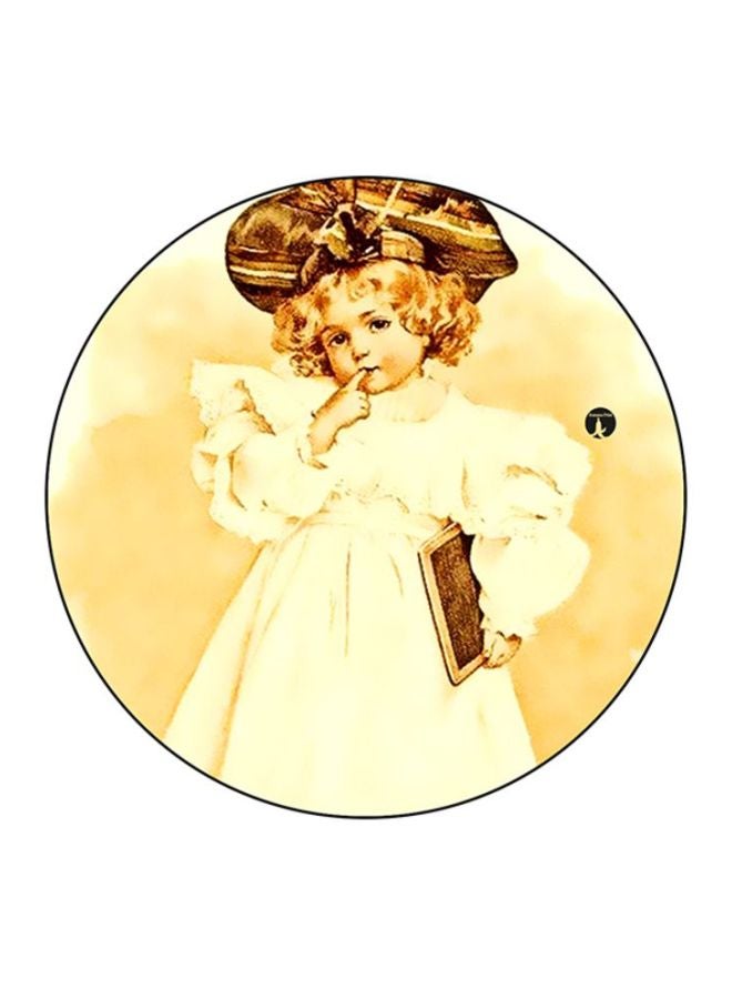 BP Girl Printed Round Mouse Pad Multicolour
