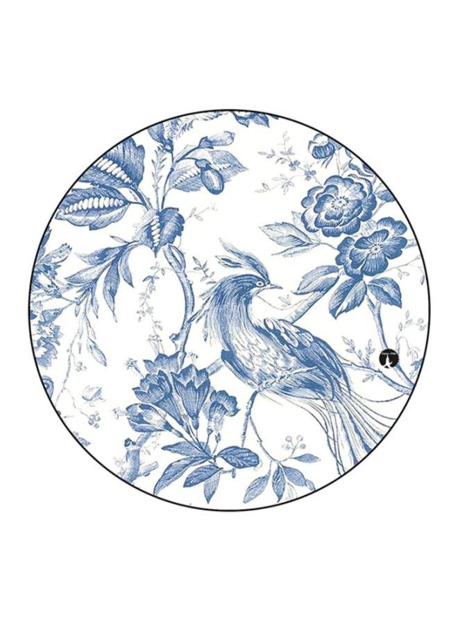 BP Printed Round Mouse Pad White/Blue