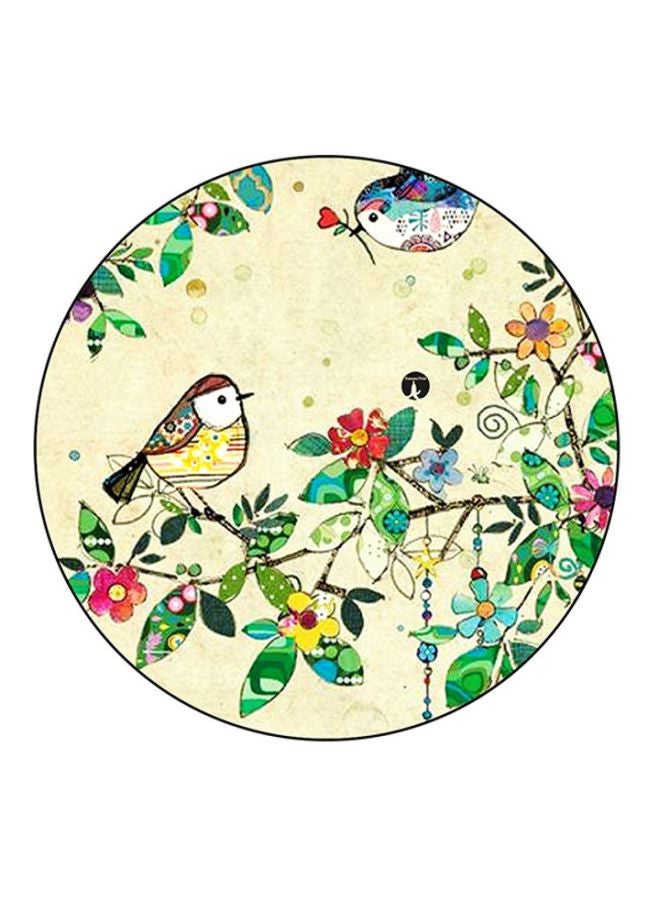 BP Birds Printed Mousepad Beige/Green/Red