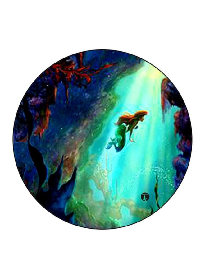 لوحة ماوس مُزينة بطبعة لحورية بحر أخضر/أزرق/أحمر