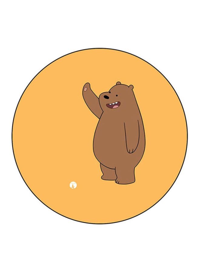 بي بي لوحة ماوس بطبعة من مسلسل "We Bare Bears" أصفر/بني