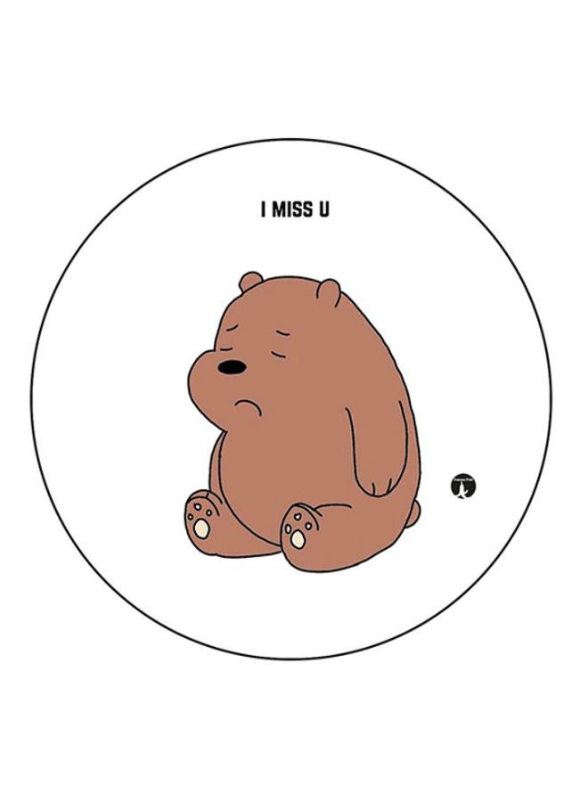 BP Bear Printed Mousepad Brown/White