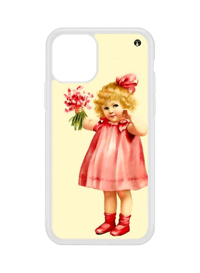 غطاء حماية واق لهاتف أبل آيفون 11 بني/وردي/أصفر