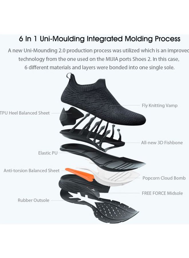 Xiaomi - Men's Mijia 3 Running Shoes Dark Black - Image 1