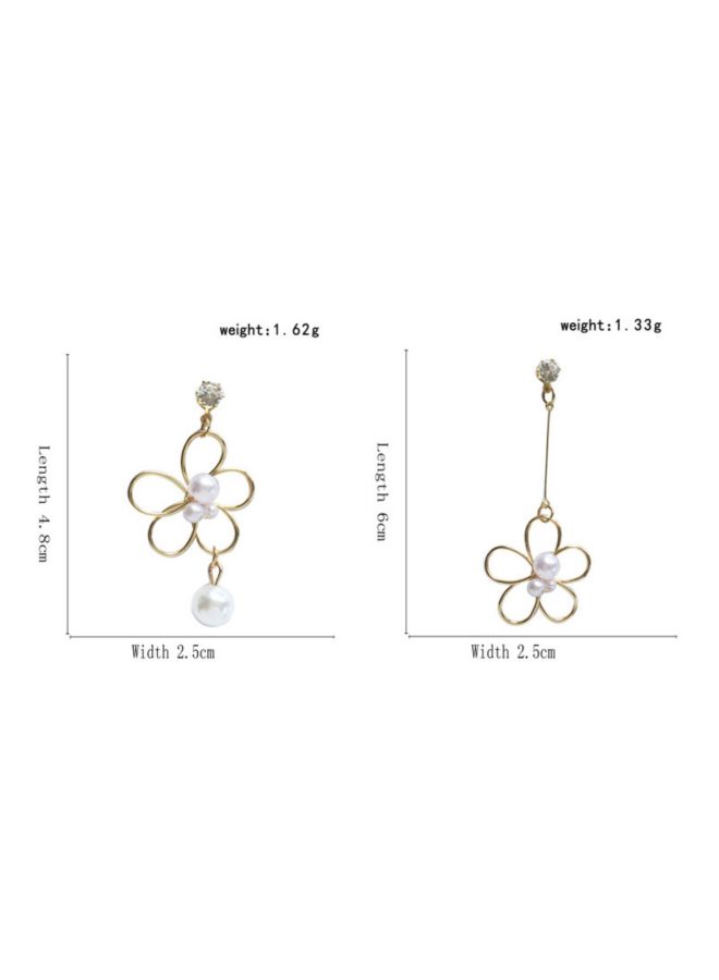 J&J Flower Shaped Dangle Earrings - Image 2