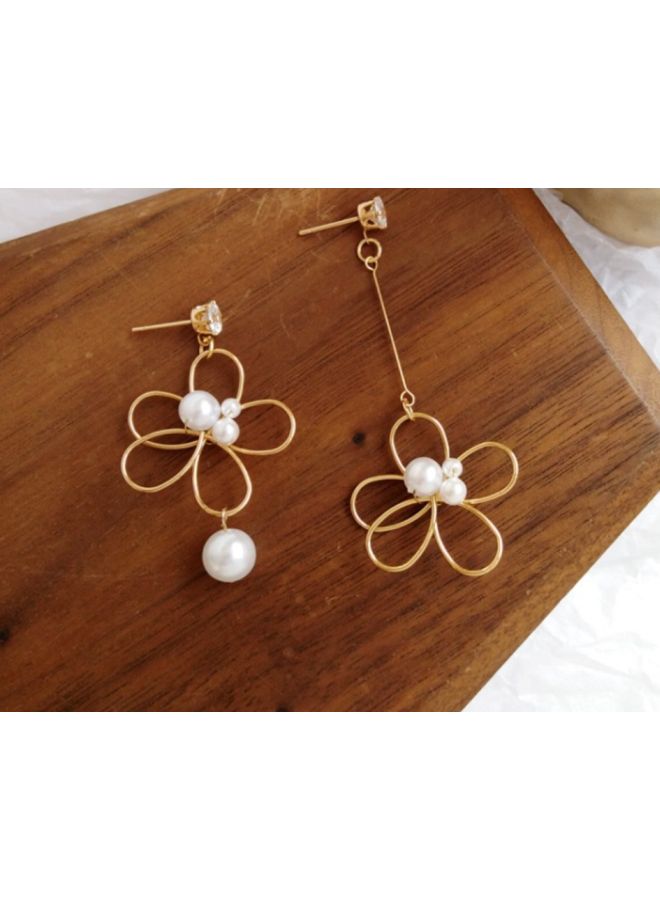 J&J Flower Shaped Dangle Earrings - Image 4