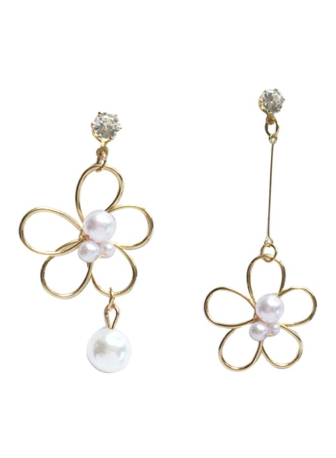 J&J Flower Shaped Dangle Earrings - Image 1