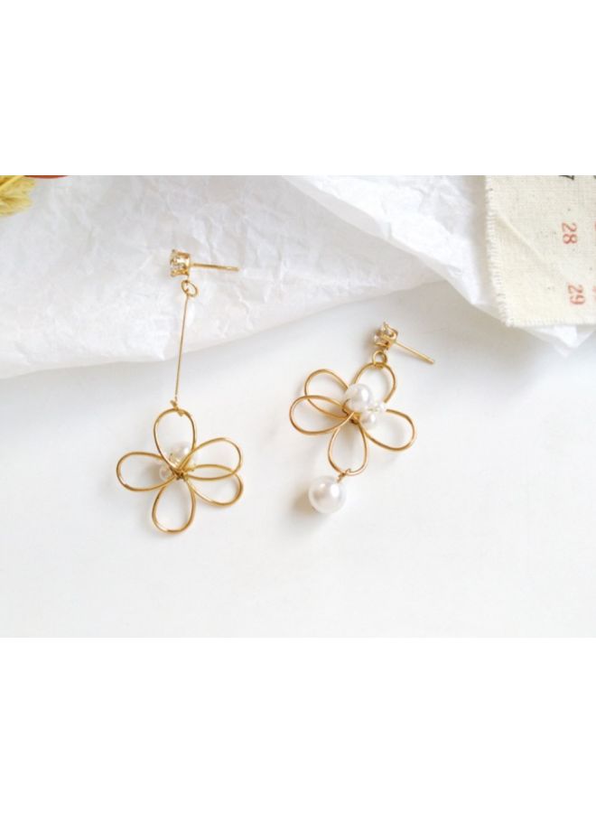 J&J Flower Shaped Dangle Earrings - Image 5
